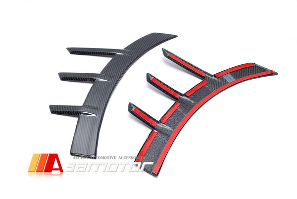 3AMOTOR Dry Carbon Fiber Front Fender Side Arch Trim Set fits 2022-2025 G87 M2