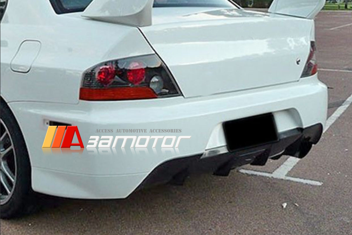 3AMOTOR Carbon Fiber Rear Bumper Diffuser fits 2006-2007 Mitsubishi Lancer Evolution IX EVO 9