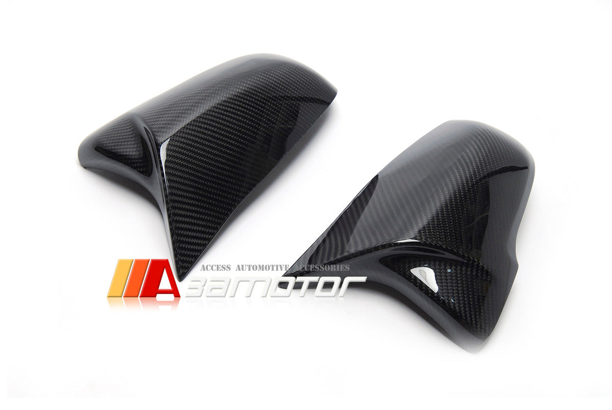 3AMOTOR Dry Carbon Fiber M Side Mirror Covers Replacement Set fits BMW X1 F48 / X2 F39 / Z4 G29 / 2-Series F44 / 1-Series F40 / Toyota Supra A90