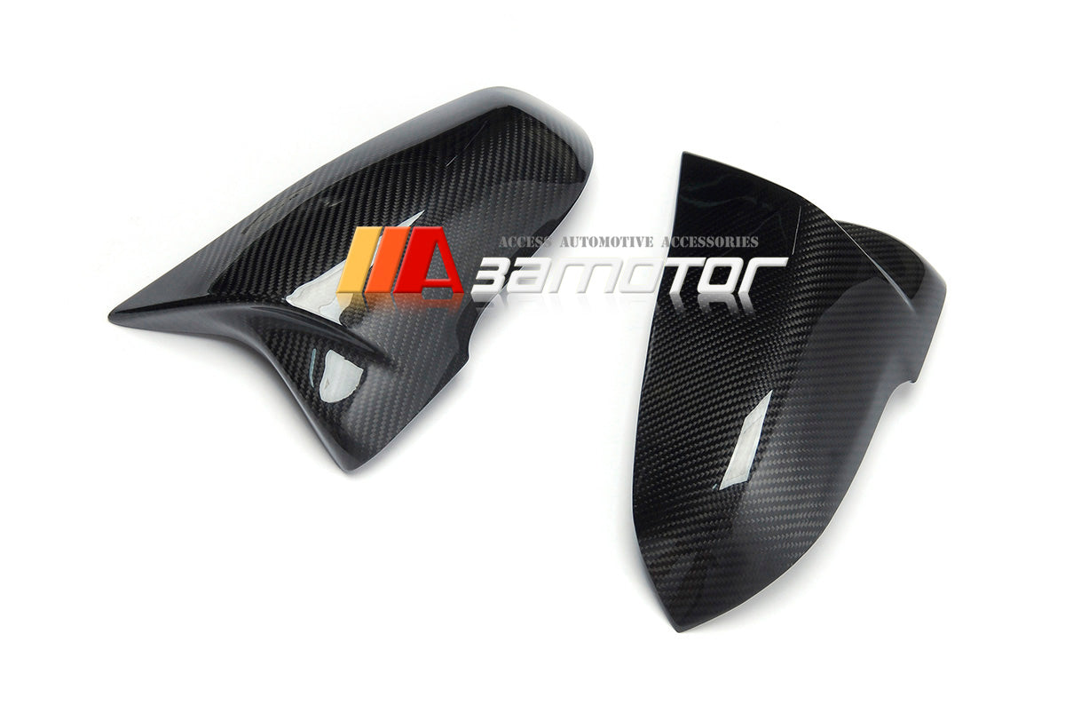 3AMOTOR Dry Carbon Fiber M Side Mirror Covers Replacement Set fits BMW X1 F48 / X2 F39 / Z4 G29 / 2-Series F44 / 1-Series F40 / Toyota Supra A90