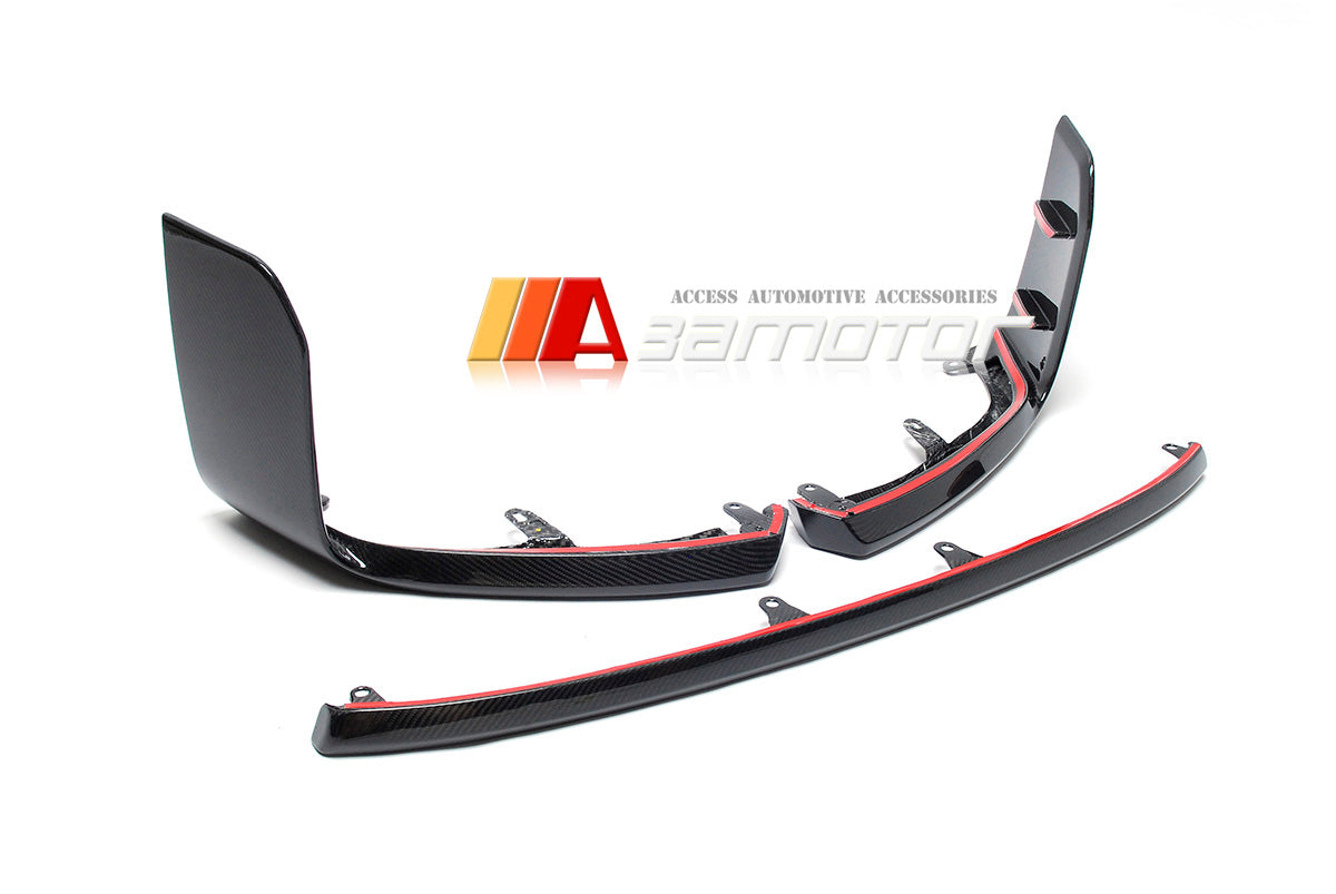 3AMOTOR Dry Carbon Fiber MP Style Front Bumper Lip Spoiler Splitters fits 2023-2025 BMW G87 M2