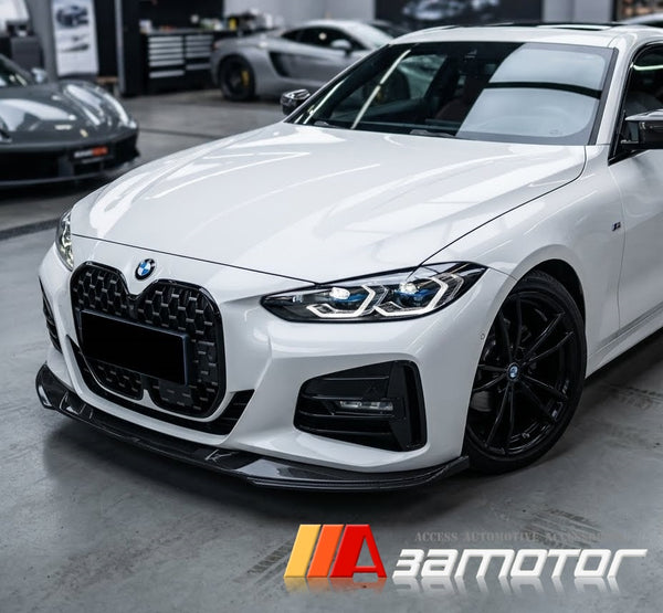 Carbon Fiber 3D Front Lip Under Splitters Set fit for 2021-2023 BMW G22 / G23 4-Series M Sport
