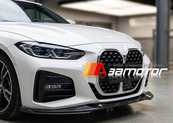 Carbon Fiber 3D Front Lip Under Splitters Set fit for 2021-2023 BMW G22 / G23 4-Series M Sport
