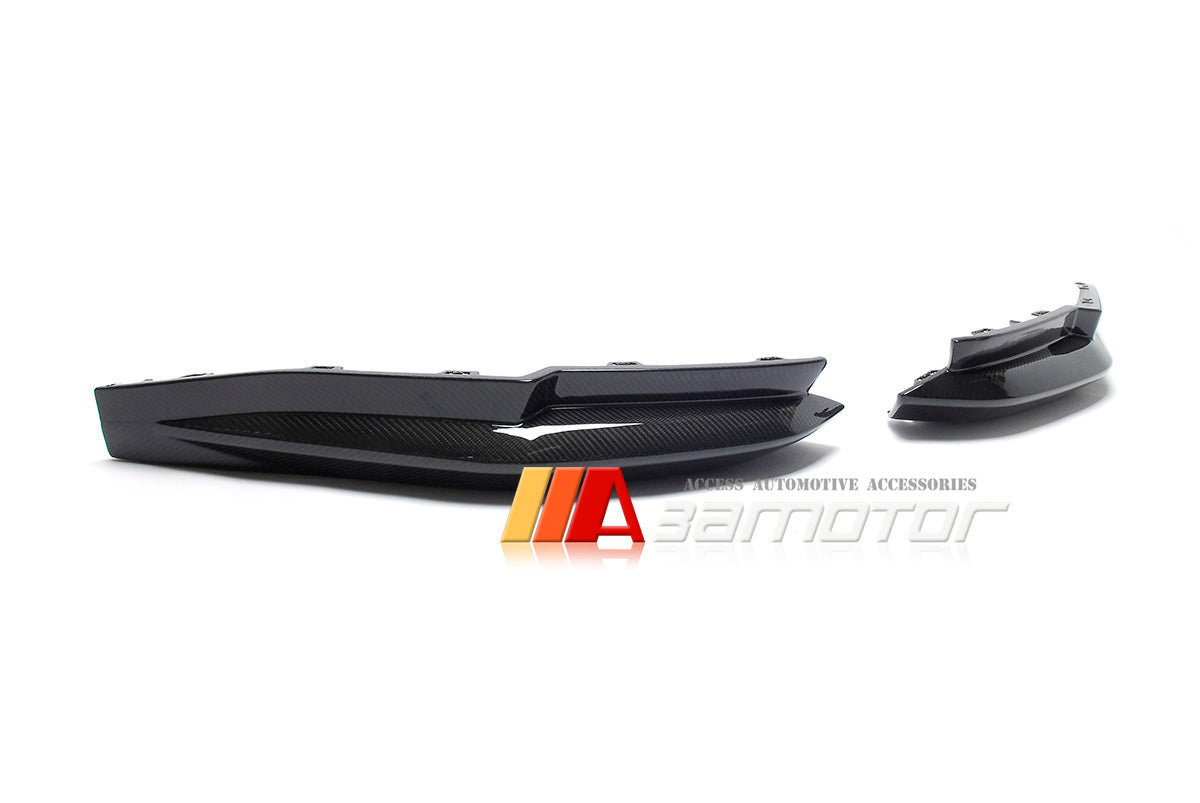 3AMOTOR Carbon Fiber Rear Bumper Side Corner Extensions Set fits 2021-2025 BMW G80 M3 Sedan