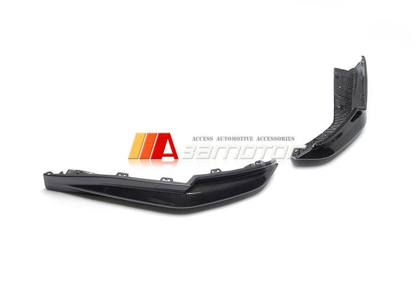 3AMOTOR Carbon Fiber Rear Bumper Side Corner Extensions Set fits 2021-2025 BMW G80 M3 Sedan