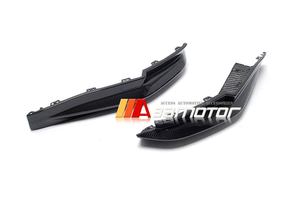 3AMOTOR Carbon Fiber Rear Bumper Side Corner Extensions Set fits 2021-2025 BMW G80 M3 Sedan