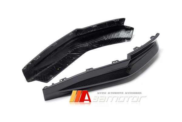 3AMOTOR Carbon Fiber Rear Bumper Side Corner Extensions Set fits 2021-2025 BMW G80 M3 Sedan