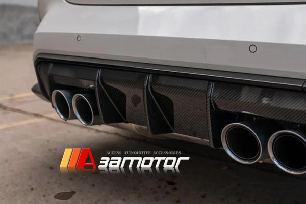 3AMOTOR Dry Carbon Fiber Rear Bumper Diffuser fits 2021-2025 BMW G80 M3 / G82 G83 M4