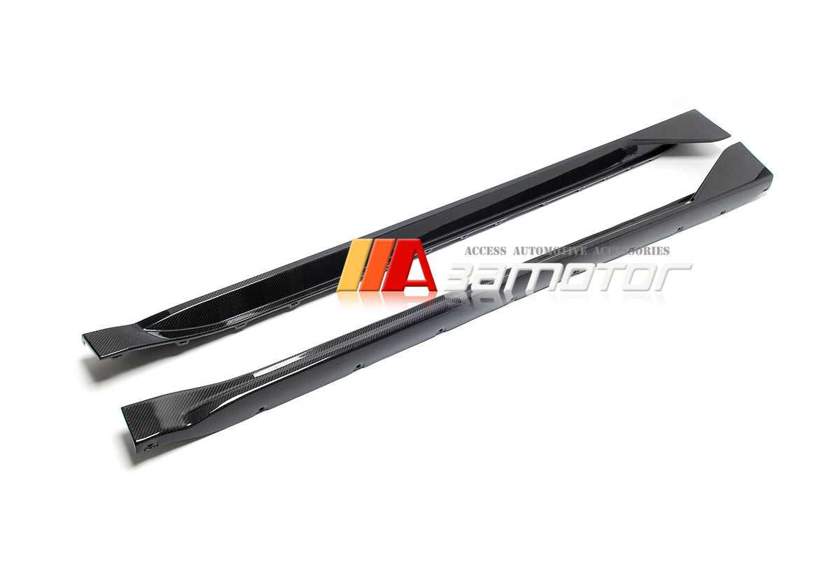 3AMOTOR Replacement Dry Carbon Fiber MP Side Skirt Extensions Set fits 2021-2025 BMW G80 M3 Sedan