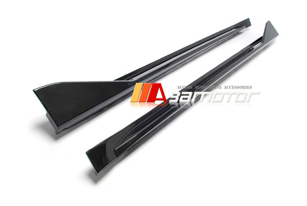 3AMOTOR Replacement Dry Carbon Fiber MP Side Skirt Extensions Set fits 2021-2025 BMW G80 M3 Sedan