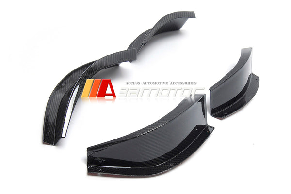 3AMOTOR Dry Carbon Fiber GT4 Style Front Bumper Side Canards Set fits BMW G80 M3 / G82 G83 M4