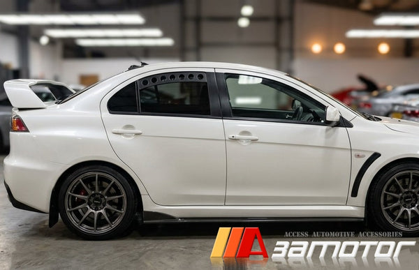 Carbon Fiber Rear Window Vents Louvers Set fit for Mitsubishi Lancer Evolution X EVO 10