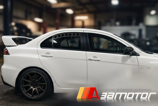 Carbon Fiber Rear Window Vents Louvers Set fit for Mitsubishi Lancer Evolution X EVO 10