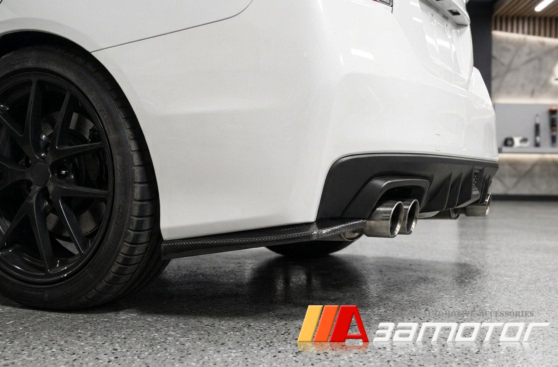 Carbon Fiber Rear Bumper Extensions Set fit for 2015-2021 Subaru Impreza WRX / WRX STI