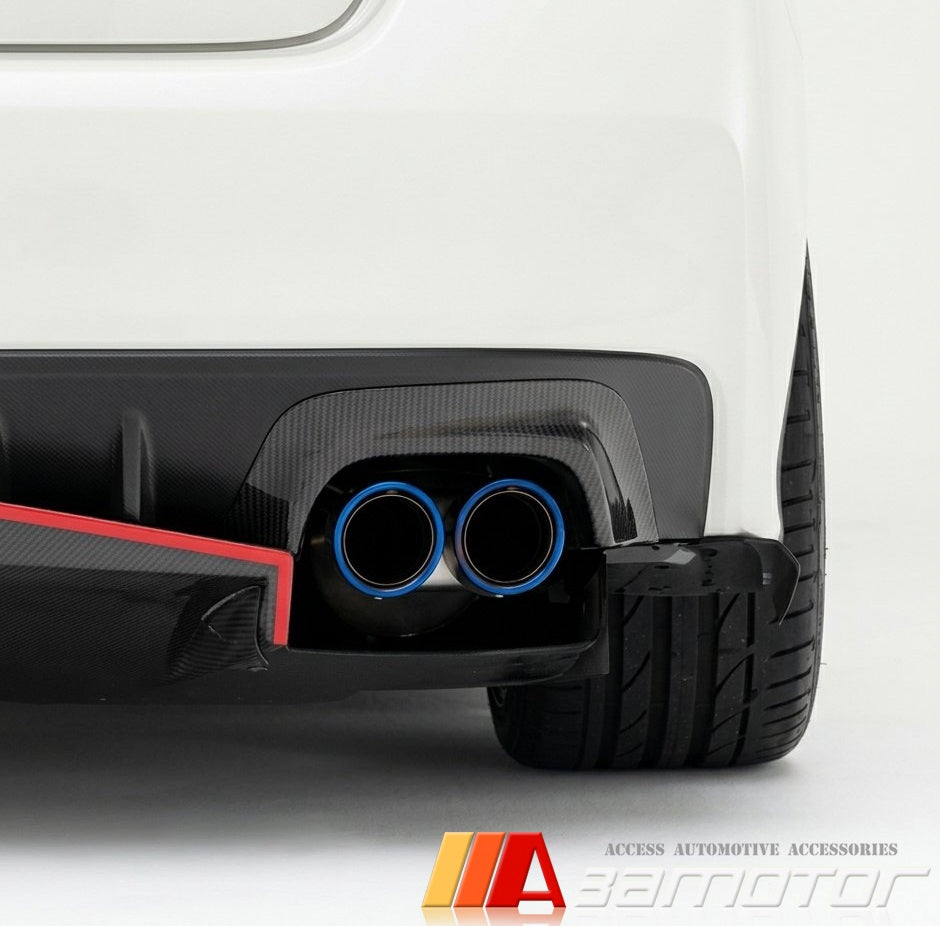 Carbon Fiber Exhaust Trim Heat Shields Set fit for 2015-2021 Subaru WRX / WRX STI