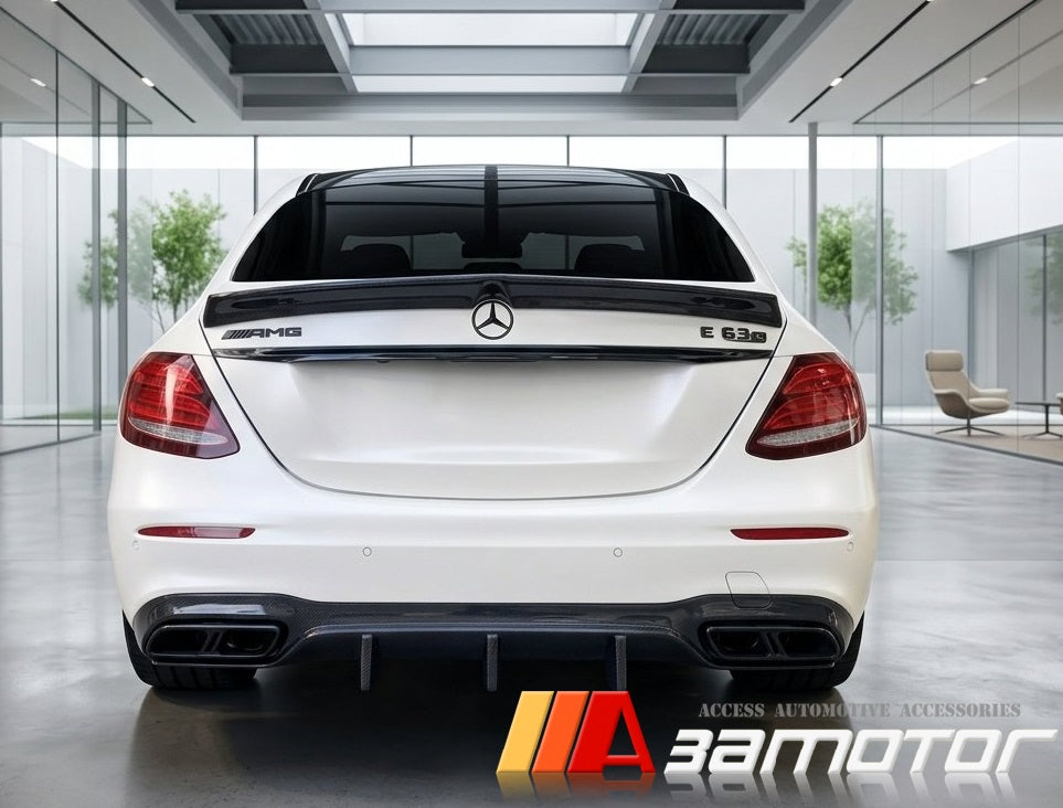 Carbon Fiber Rear Trunk Spoiler fit for 2017-2023 Mercedes W213 E-Class Sedan