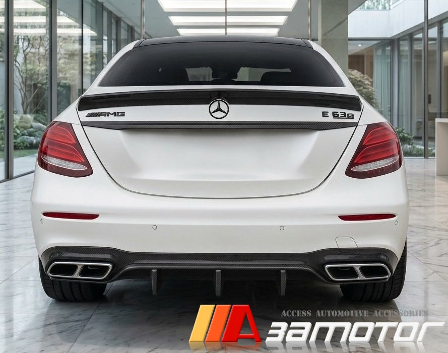 Carbon Fiber Rear Trunk Spoiler fit for 2017-2023 Mercedes W213 E-Class Sedan