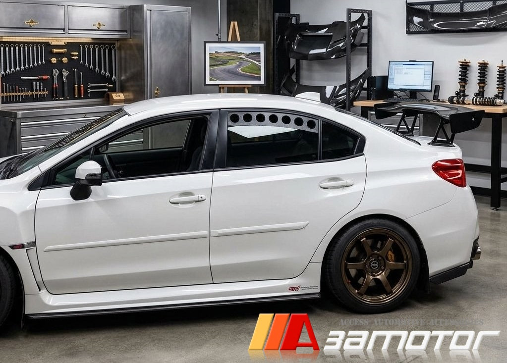 Carbon Fiber Rear Window Vents Louvers 2 PC Set fit for 2015-2021 Subaru Impreza WRX / STI