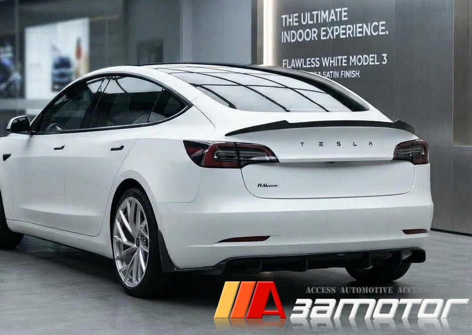 Carbon Fiber RZ Style Rear Trunk Spoiler Wing fit for 2021-2025 Tesla Model Y