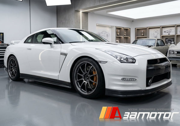 Carbon Fiber Side Skirt Extensions Set fit for 2008-2016 Nissan GT-R R35 CBA DBA