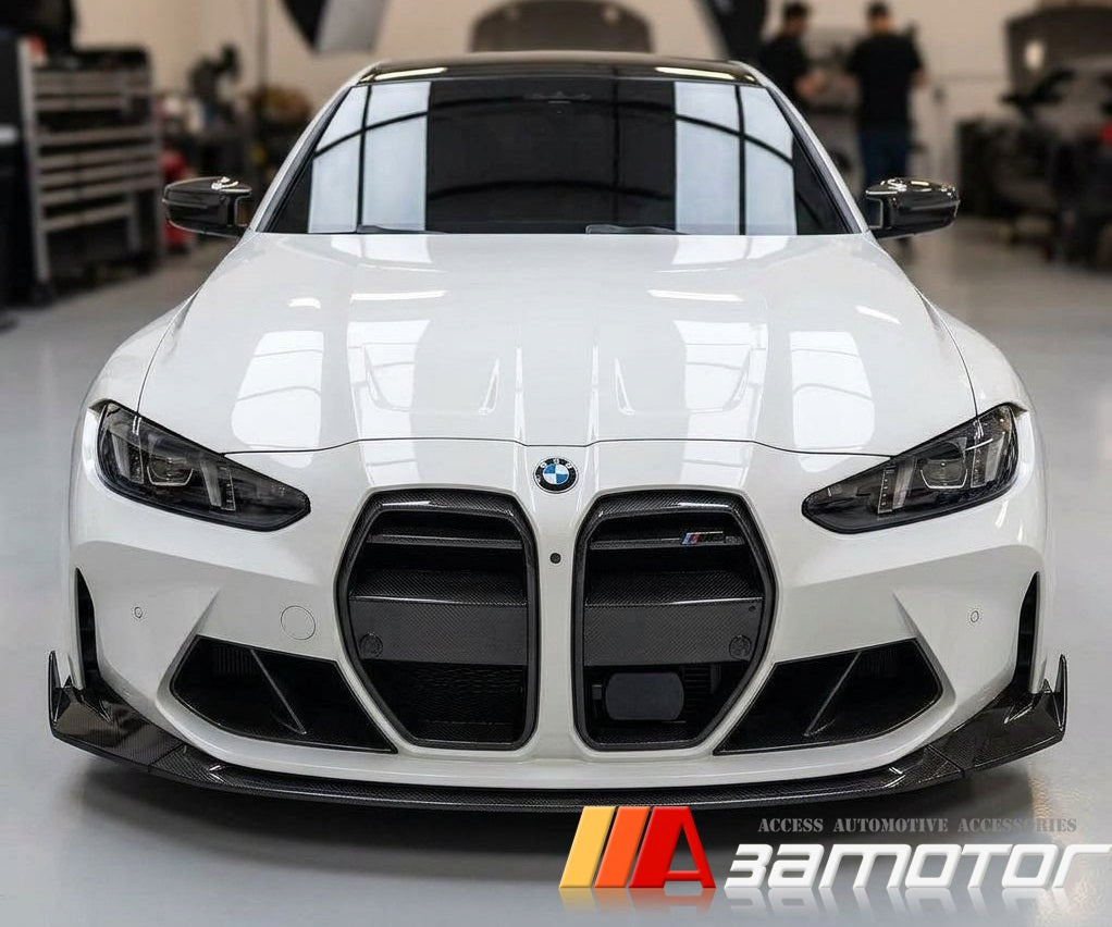 Dry Carbon Fiber Front Kidney Grilles Set fit for 2021-2026 BMW G80 M3 / G82 G83 M4 with ACC