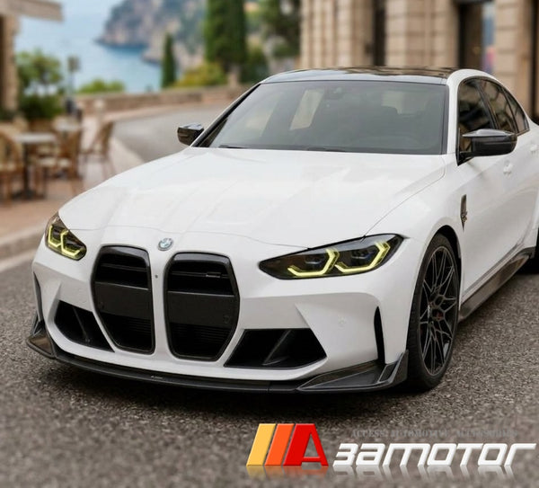 Dry Carbon Fiber Front Kidney Grilles Set fit for 2021-2026 BMW G80 M3 / G82 G83 M4 with ACC