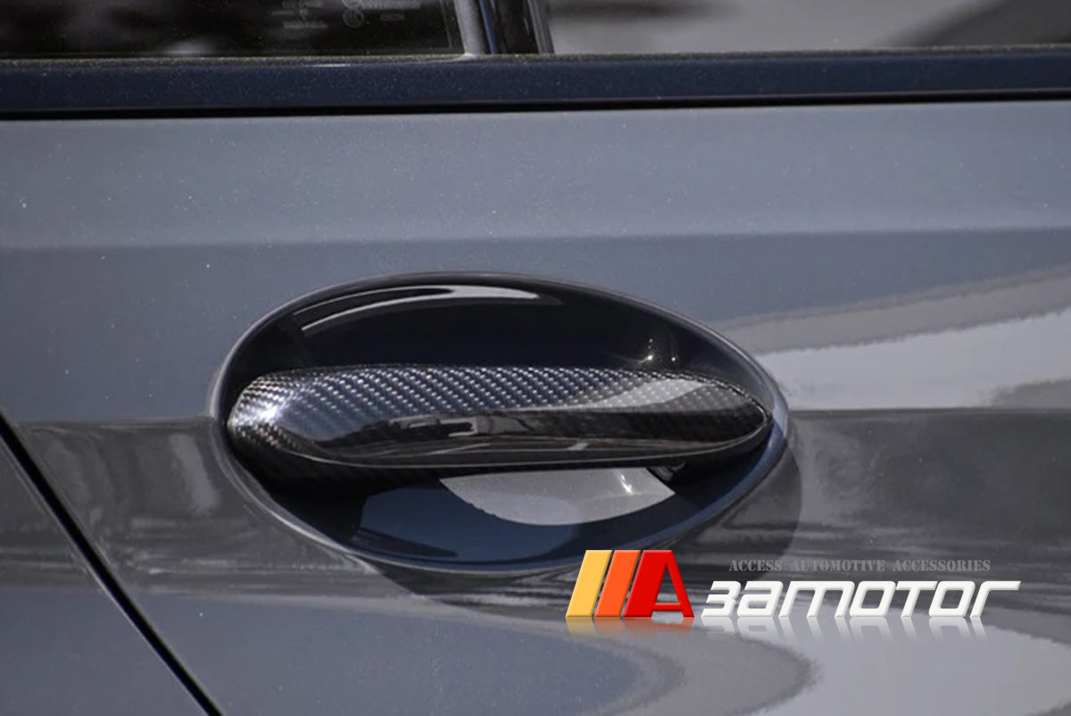 Dry Carbon Fiber Door Handle Trim Cover fit for BMW G02 / G05 / G20 / G30 / F90 M5 / F95 X5M / G80 M3