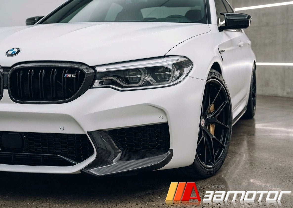 Carbon Fiber MP Front Bumper Lip Splitters Set fit for 2018-2020 BMW F90 Pre-LCI M5