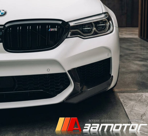Carbon Fiber MP Front Bumper Lip Splitters Set fit for 2018-2020 BMW F90 Pre-LCI M5