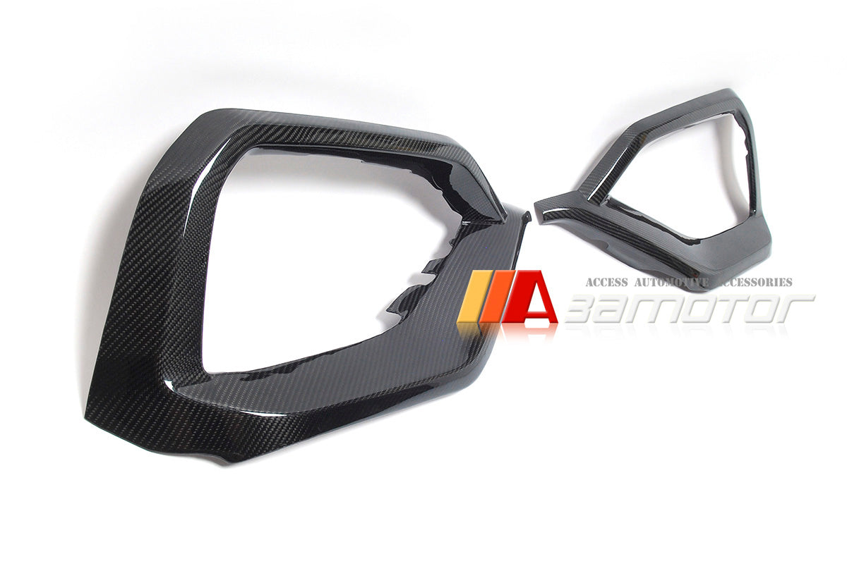 3AMOTOR Dry Carbon Fiber Front Fog Light Cover Air Duct Trims fits 2022-2025 Subaru WRX VB