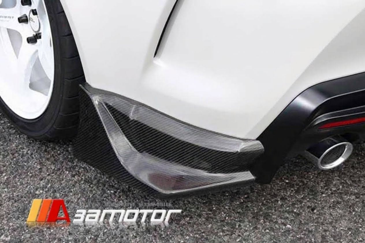 3AMOTOR Carbon Fiber Rear Bumper Splitter Side Caps Set fits 2020-2026 Toyota GR Supra A90 A91