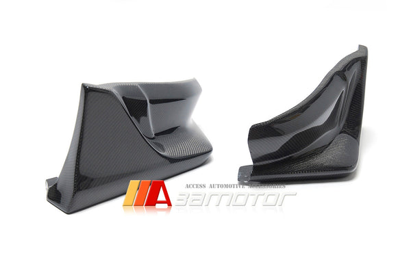 3AMOTOR Carbon Fiber Rear Bumper Splitter Side Caps Set fits 2022-2025 Toyota GR Supra A90 A91