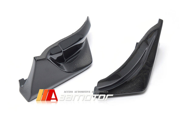 3AMOTOR Carbon Fiber Rear Bumper Splitter Side Caps Set fits 2022-2025 Toyota GR Supra A90 A91