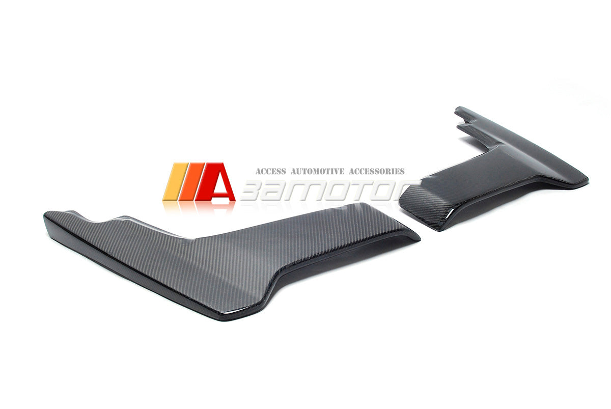 Carbon Fiber V Rear Bumper Extensions Pair fit for 2017-2023 Nissan GT-R R35 EBA
