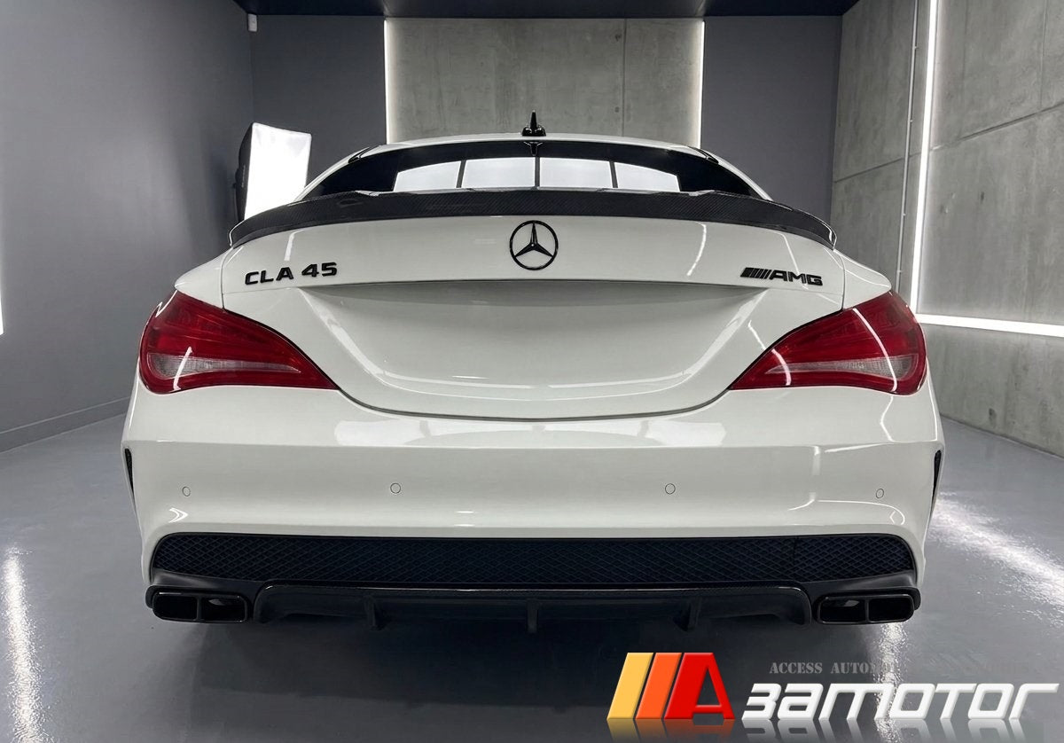Carbon Fiber FD Rear Trunk Spoiler Wing fit for 2014-2019 Mercedes W117 / C117 CLA Class