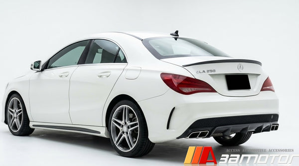 Carbon Fiber Rear Bumper Bar Add on Diffuser Cover fit for 2014-2016 Mercedes W117 / C117 CLA Class AMG & CLA45