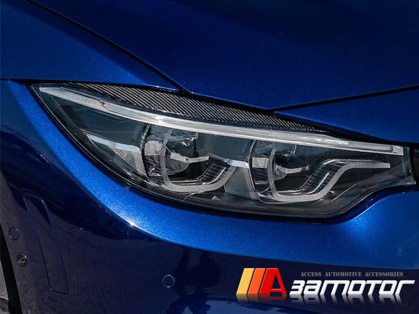 Carbon Fiber Eyelid Eyebrow Head Light Covers fit for 2014-2020 F32 4-Series / F80 M3 / F82 F83 M4