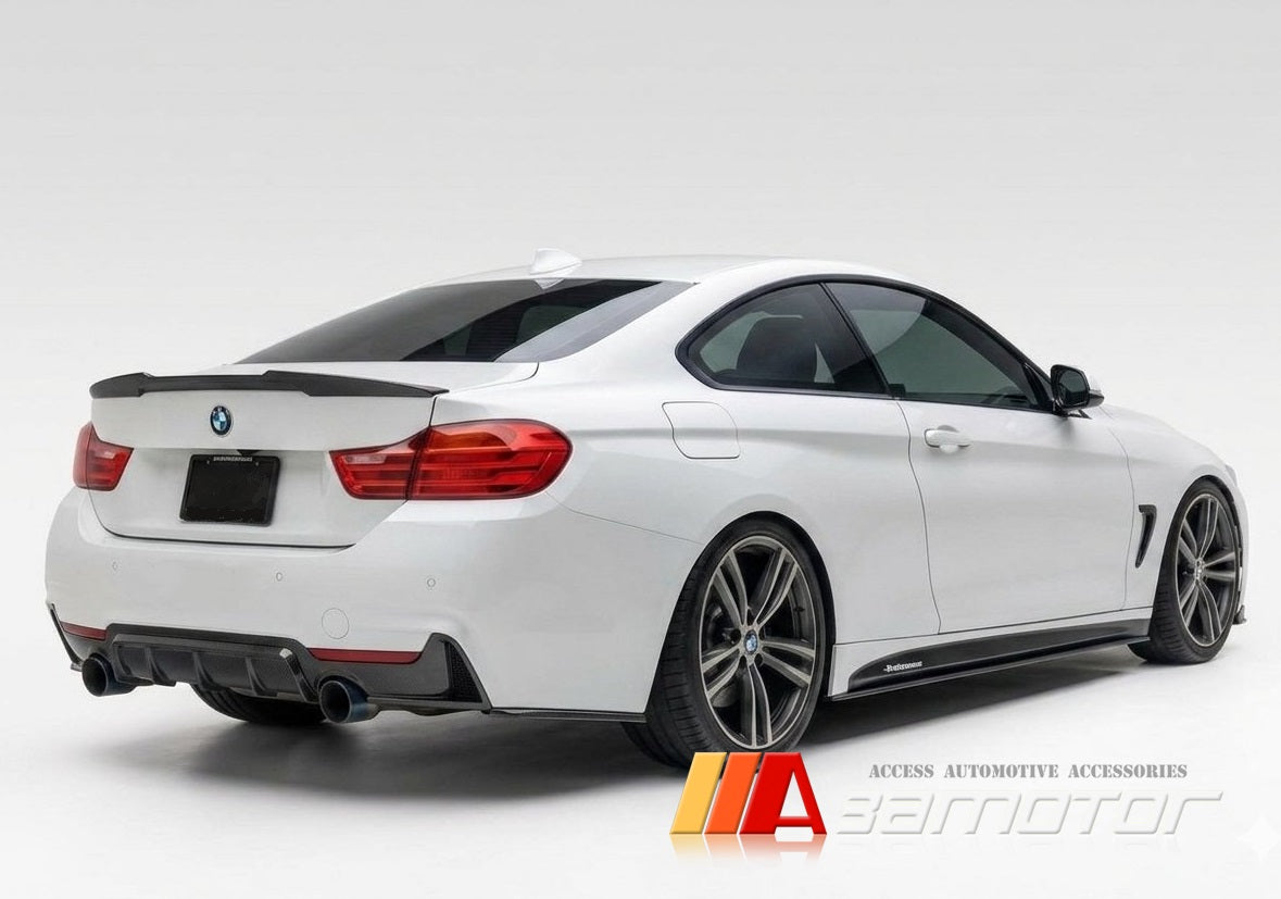 Carbon Fiber V Rear Trunk Spoiler Wing fit for 2014-2020 BMW F32 4-Series Coupe