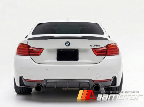 Carbon Fiber V Rear Trunk Spoiler Wing fit for 2014-2020 BMW F32 4-Series Coupe
