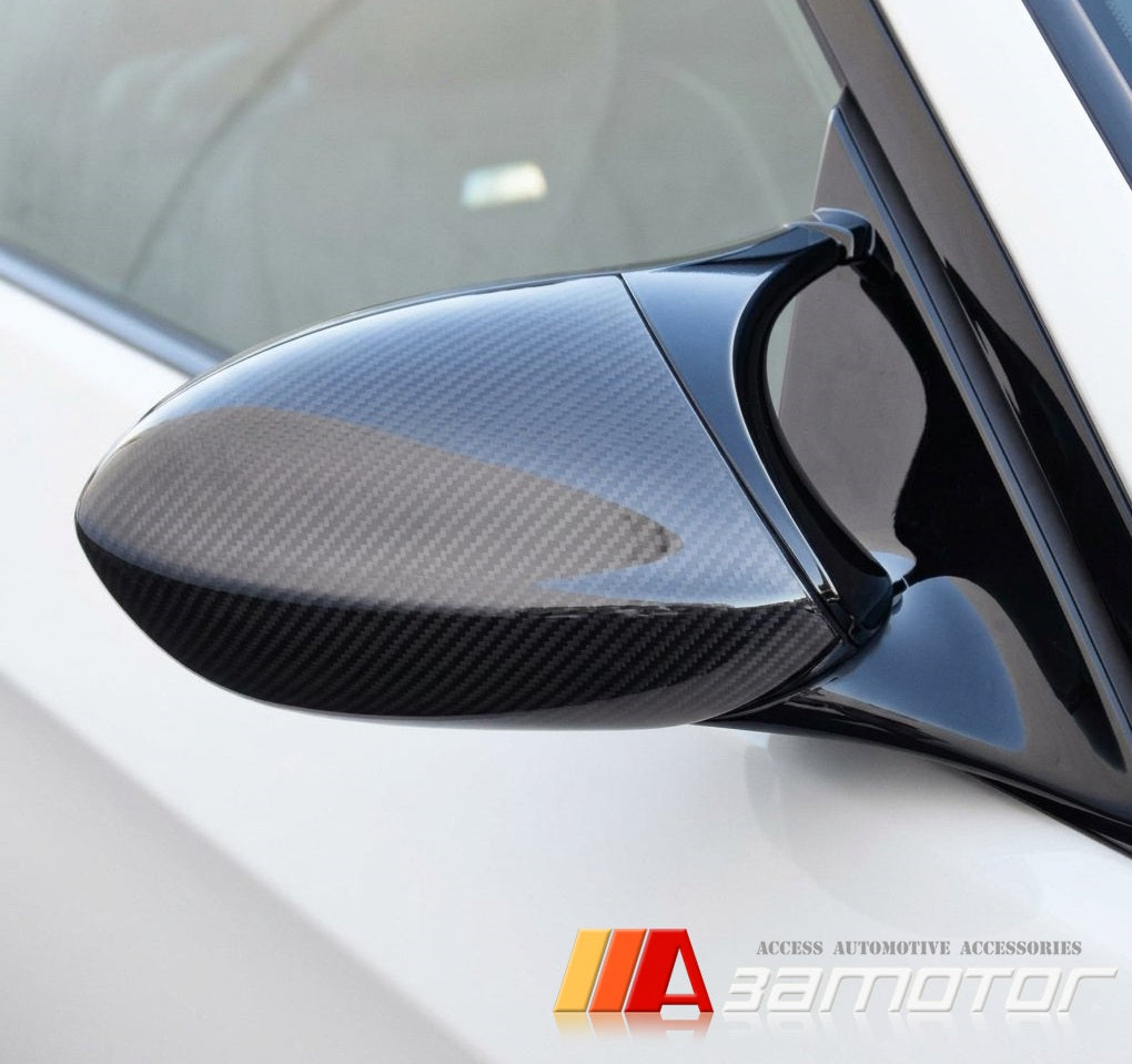 Dry Carbon Fiber Side Mirror Cap Cover Trims Set fit for 2008-2013 BMW E90 M3 / E92 M3 / E93 M3