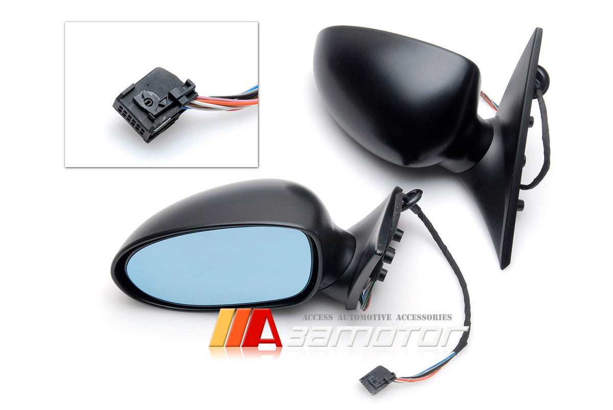 3AMOTOR Automatic Foldable Electric Heating Side Mirrors Set w/ Memory Fits 2003-2010 BMW E60 E61 5-Series LHD