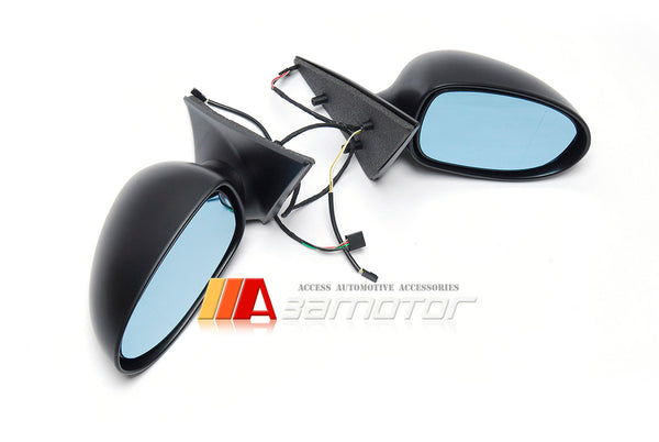 3AMOTOR Automatic Foldable Electric Heating Side Mirrors Set Without Memory M5 Style fits 1998-2003 BMW E46 3-Series Sedan LHD