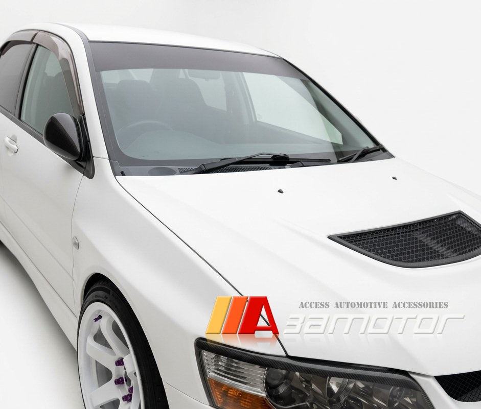 Replacement Carbon Fiber Side Mirrors w/ Blue Glass fit for Mitsubishi Evolution EVO 7 / EVO 8 / EVO 9