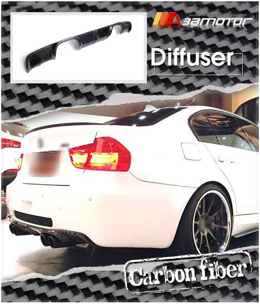 Carbon Fiber 3D Rear Bumper Diffuser fit for 2008-2012 BMW E90 Genuine M3 Sedan