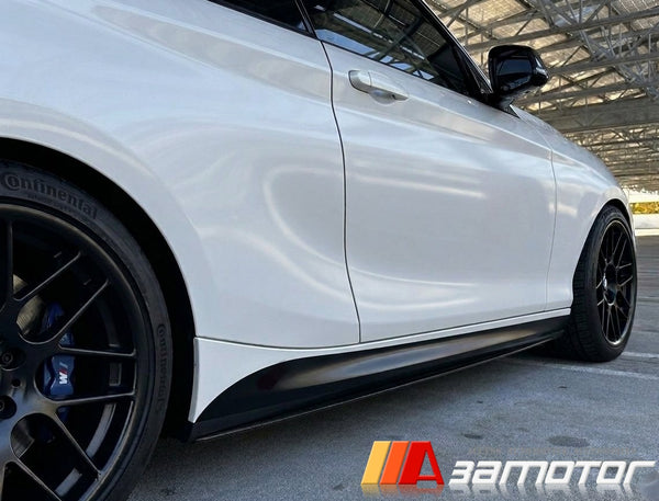 Carbon Fiber MP Side Skirt Extensions 2 PCS Set fit for 2014-2021 BMW F22 / F23 2-Series M Sport