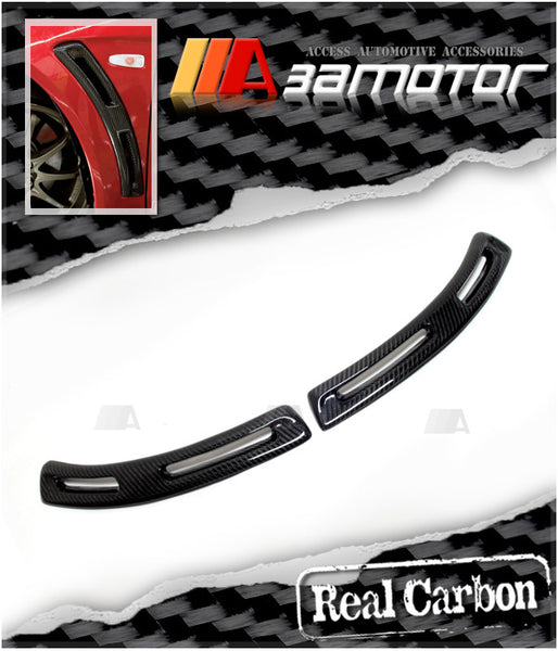 Carbon Fiber V Front Fender Wing Side Vents Set fit for Mitsubishi Lancer Evolution X EVO 10
