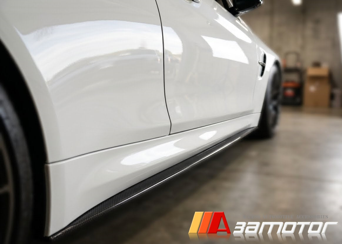 Carbon Fiber MP Side Skirt Extensions Set fit for 2015-2020 BMW F80 M3 / F82 F83 M4