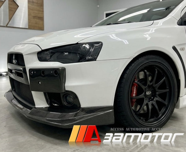 Carbon Fiber Front Number License Plate Bracket fit for Mitsubishi Lancer Evolution IX EVO 9