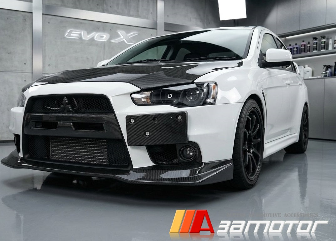 Carbon Fiber Front Number License Plate Bracket fit for Mitsubishi Lancer Evolution IX EVO 9