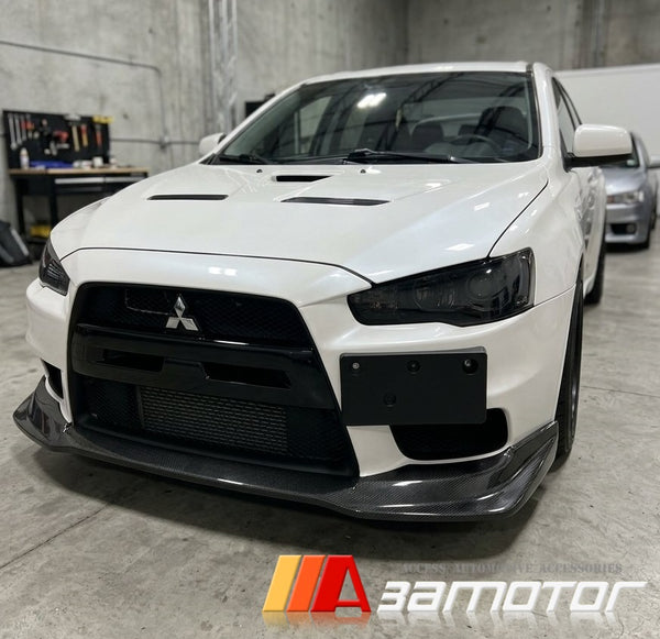 Carbon Fiber Front Number License Plate Bracket fit for Mitsubishi Lancer Evolution IX EVO 9